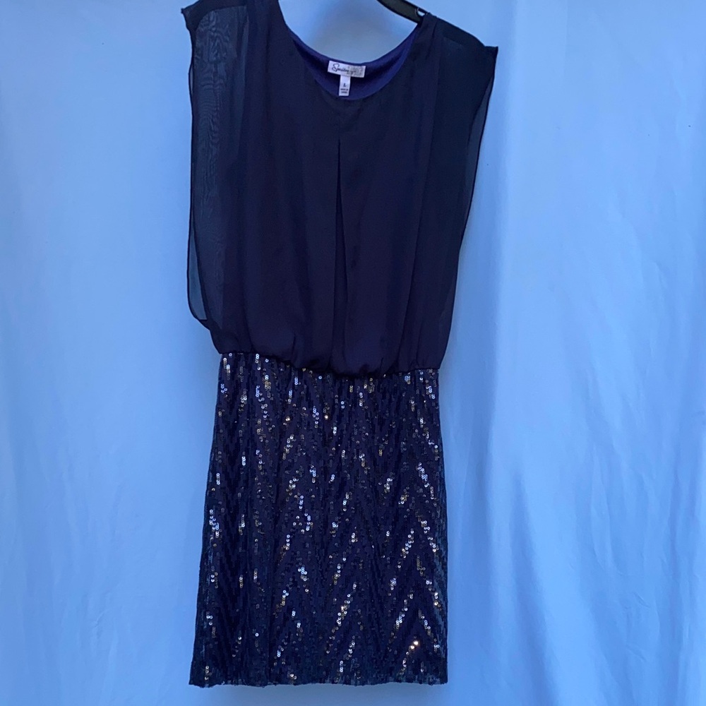 Speechless Black Sequin Mini Dress